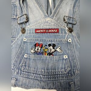 Kids Vintage Mickey And Friends Denim Overalls
